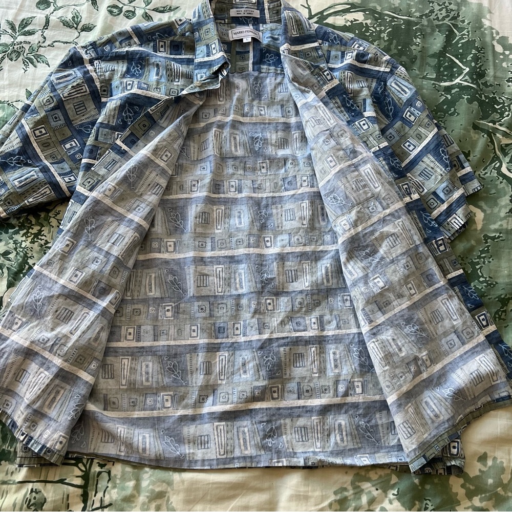 Mario Ferrari Patterned Button Up Shirt - Picture 4 of 9
